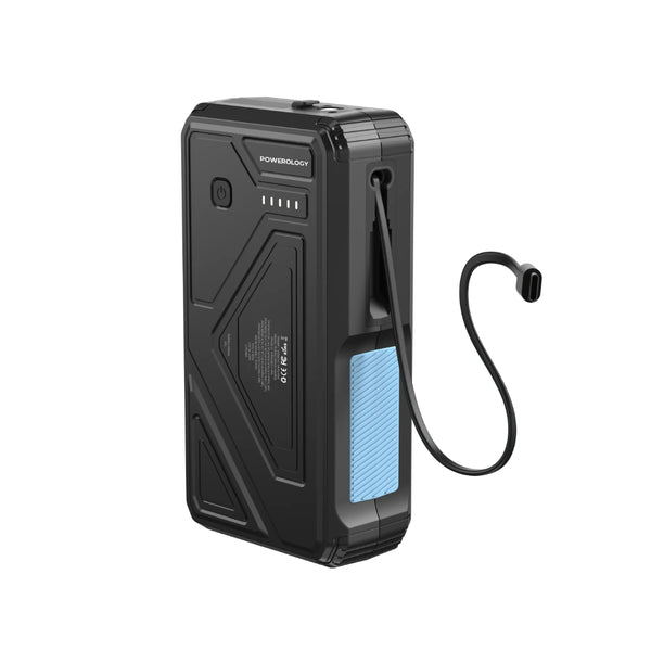 Powerology 27000mAh Solar Wireless Power Bank Black