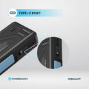 Powerology 27000mAh Solar Wireless Power Bank Black