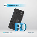 Powerology 27000mAh Solar Wireless Power Bank Black