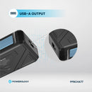 Powerology 27000mAh Solar Wireless Power Bank Black