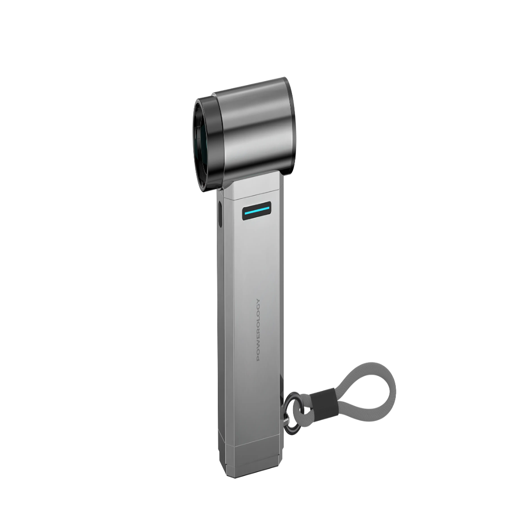 Turbo Jet Fan Vacuum - Powerology 4 Speed Portable Hand Fan & Cordless Mini Vacuum
