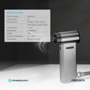 Powerology Turbo Jet Fan & Vacuum - 4 Speed, 4000mAh Silver