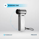 Powerology Turbo Jet Fan & Vacuum - 4 Speed, 4000mAh Silver