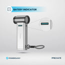 Powerology Turbo Jet Fan & Vacuum - 4 Speed, 4000mAh Silver