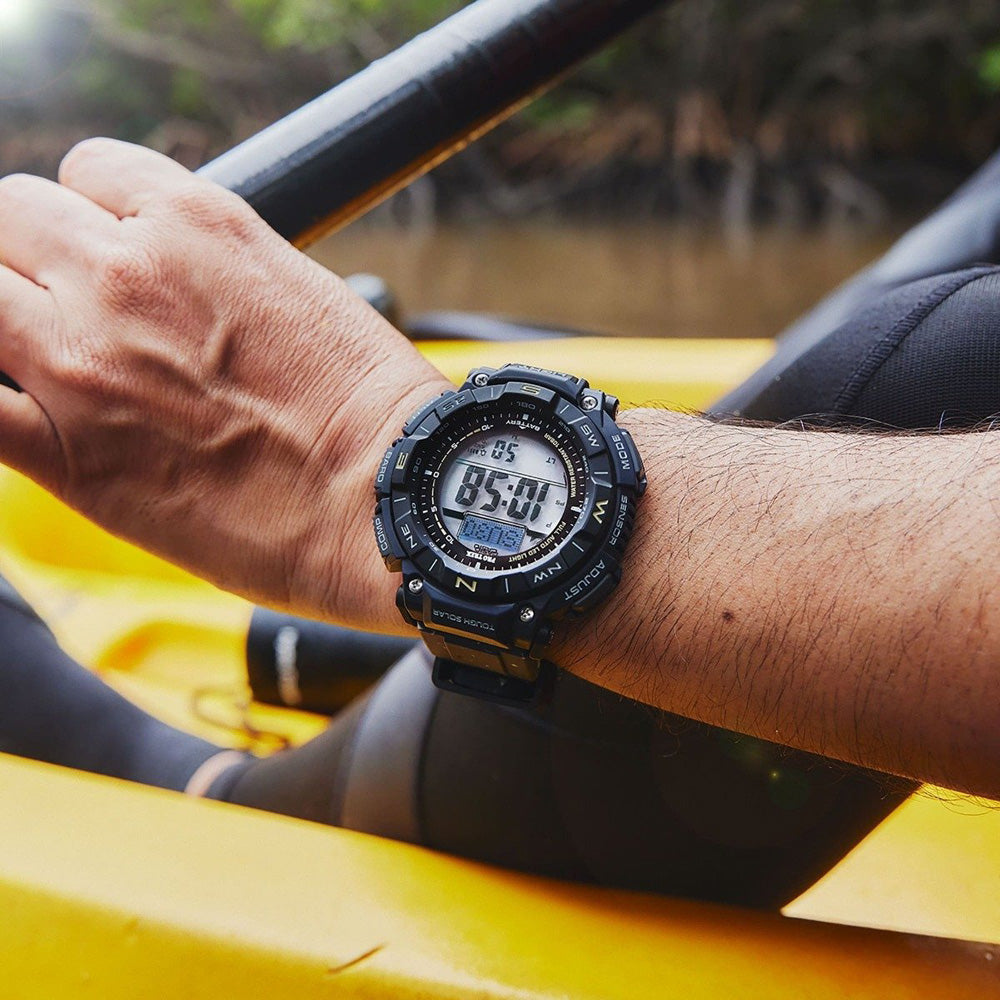 Casio Protrek Watch - Solar Powered Outdoor Watch With Triple Sensor Technology & Altimeter