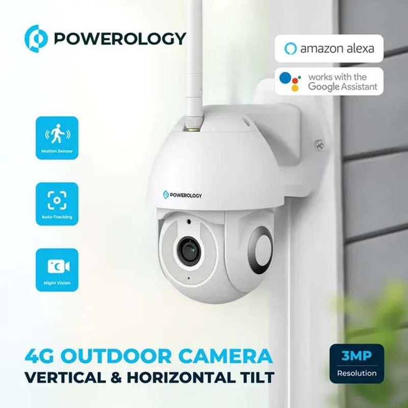 Powerology 4G Outdoor Camera Vertical & Horizontal Tilt