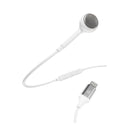 Powerology Mono Earphone with Lightning Connector - HD Sound White