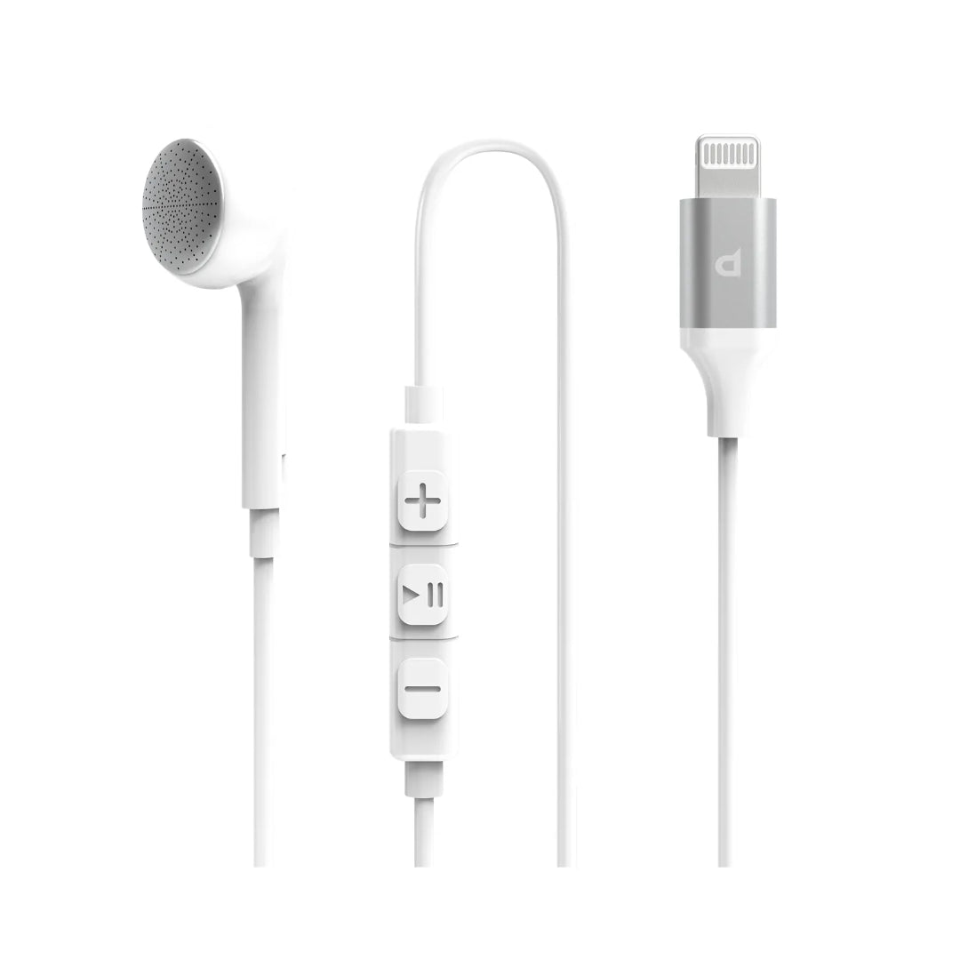 Mono Earphone Lightning | Powerology In-Ear Headphones with HD Sound & Siri Control