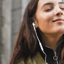 Powerology Mono Earphone with Lightning Connector - HD Sound White