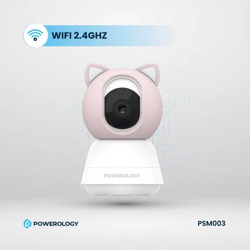 Powerology Smart Baby Monitor & App - 1080p, Night Vision Blue & Pink
