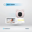 Powerology Smart Baby Monitor & App - 1080p, Night Vision Blue & Pink