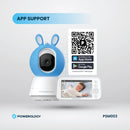 Powerology Smart Baby Monitor & App - 1080p, Night Vision Blue & Pink
