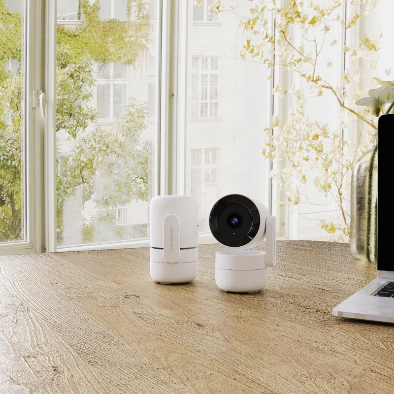 Powerology Indoor PTZ Smart Camera - 4MP, AI Monitoring White