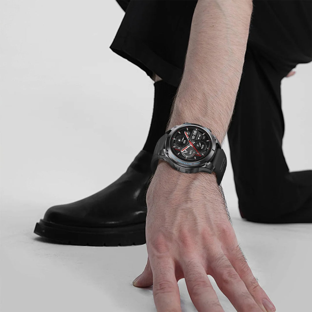 Rugged GPS Smartwatch - Powerology Titan Sports Watch With Compass, 3ATM Waterproof