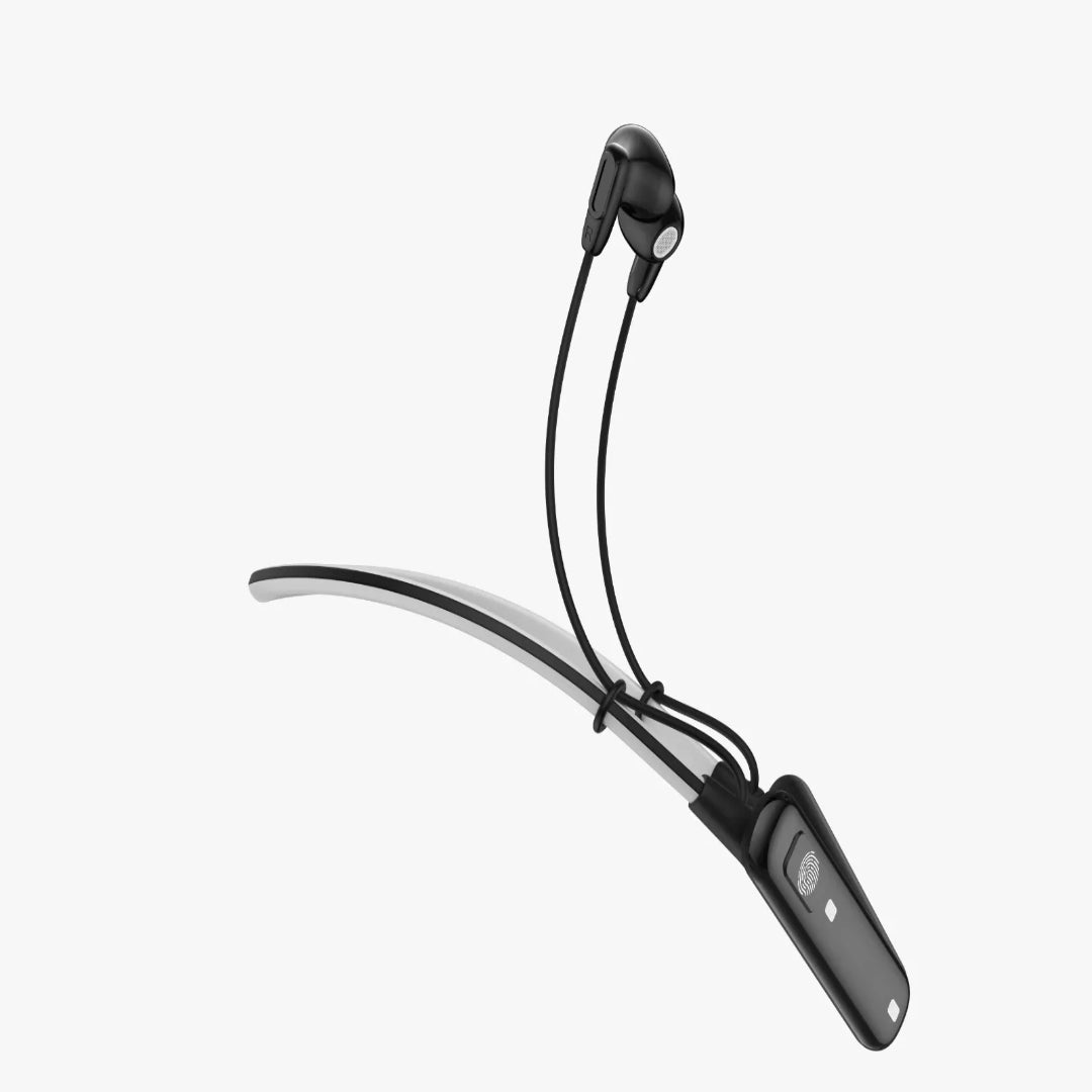 ENC Neckband Headphones - Powerology Wireless In-Ear Earbuds with 60H Battery Life