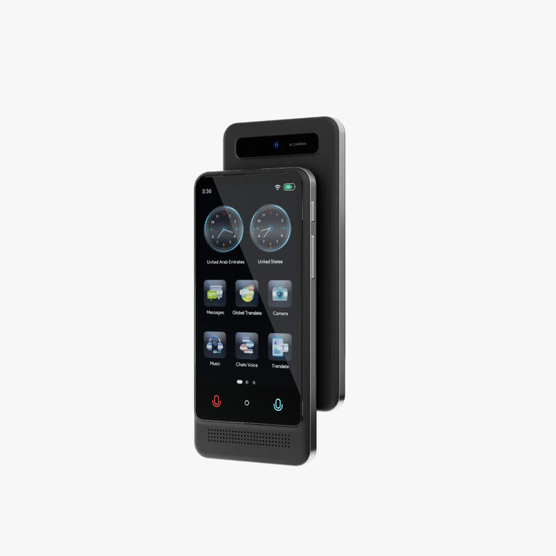 Powerology Smart Translation Device - 137 Languages, AI Black