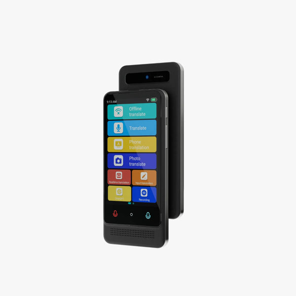 Powerology Smart Translation Device - 137 Languages, AI Black