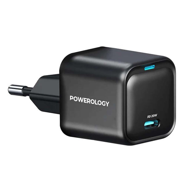 Powerology Ultra-Compact 20W Gan PD Charger EU