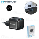 Powerology Ultra-Compact 20W Gan PD Charger EU
