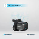 Powerology Ultra-Compact 20W GaN Charger & 1.2m Cable Black