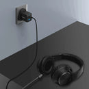 Powerology Super Compact Quick Charger + 1.2m USB-C Cable Black