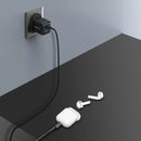 Powerology Super Compact Quick Charger + 1.2m USB-C Cable Black