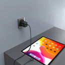 Powerology Super Compact Quick Charger + 1.2m USB-C Cable Black