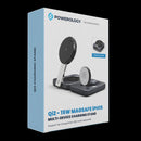 Powerology 3-in-1 Foldable Magnetic Wireless Charger Black