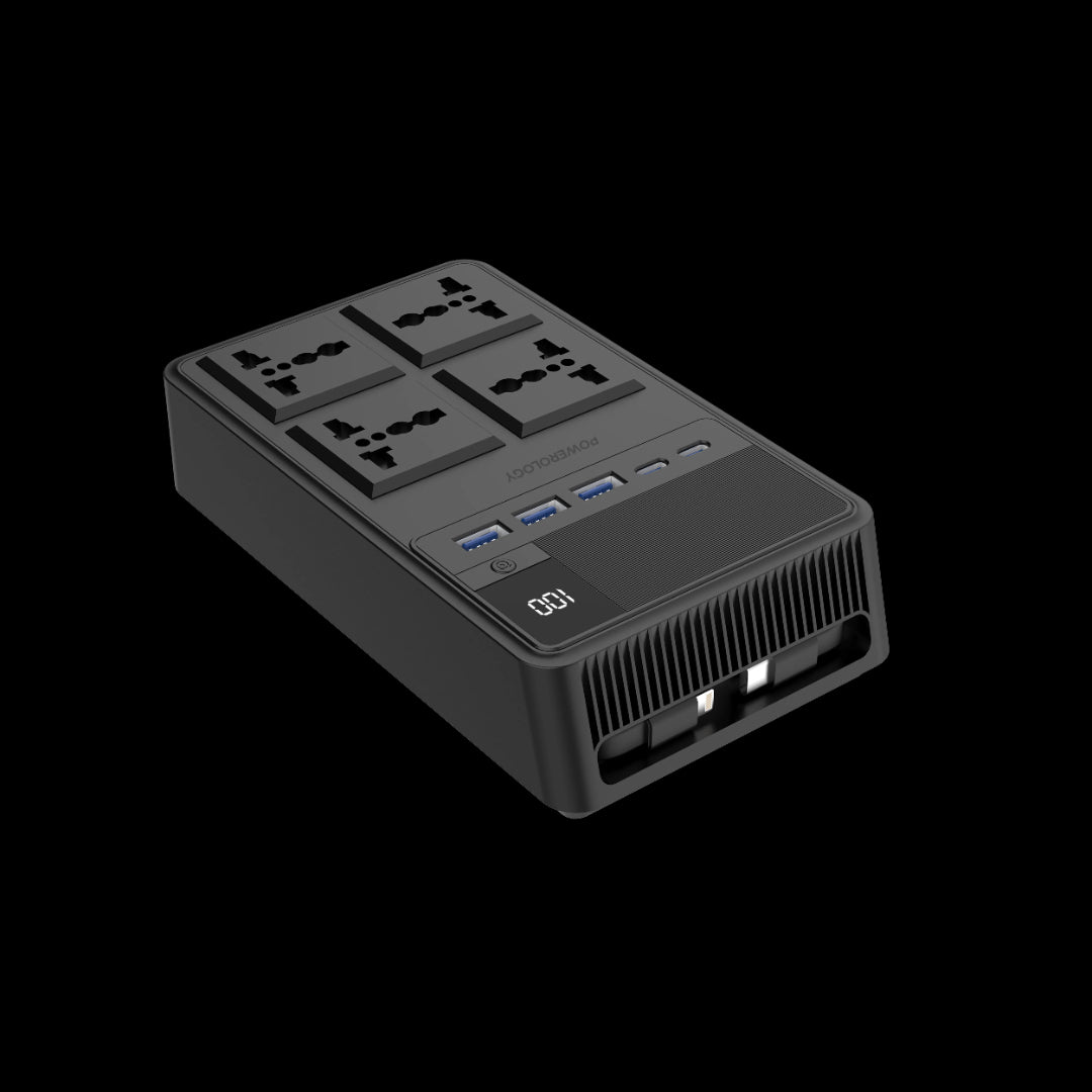 2500W Power Strip - Retractable Power Strip with USB Charging & Universal AC Sockets
