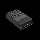 Powerology 2500W 4 AC Power Strip with Retractable Cables Black