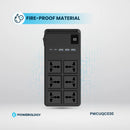 Powerology 2500W 6 AC Power Strip with Retractable Cables Black