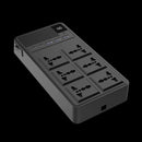 Powerology 2500W 6 AC Power Strip with Retractable Cables Black