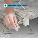 Powerology 6AC 2500W Power Strip with USB Fast Charging Black