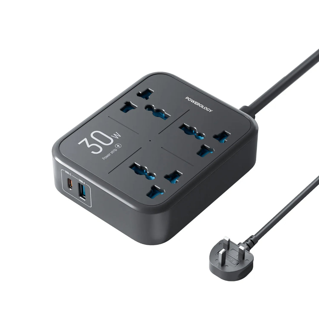 Power Strip 3250W - USB-C & USB-A Power Extension Lead With Built-In Fuse Protection