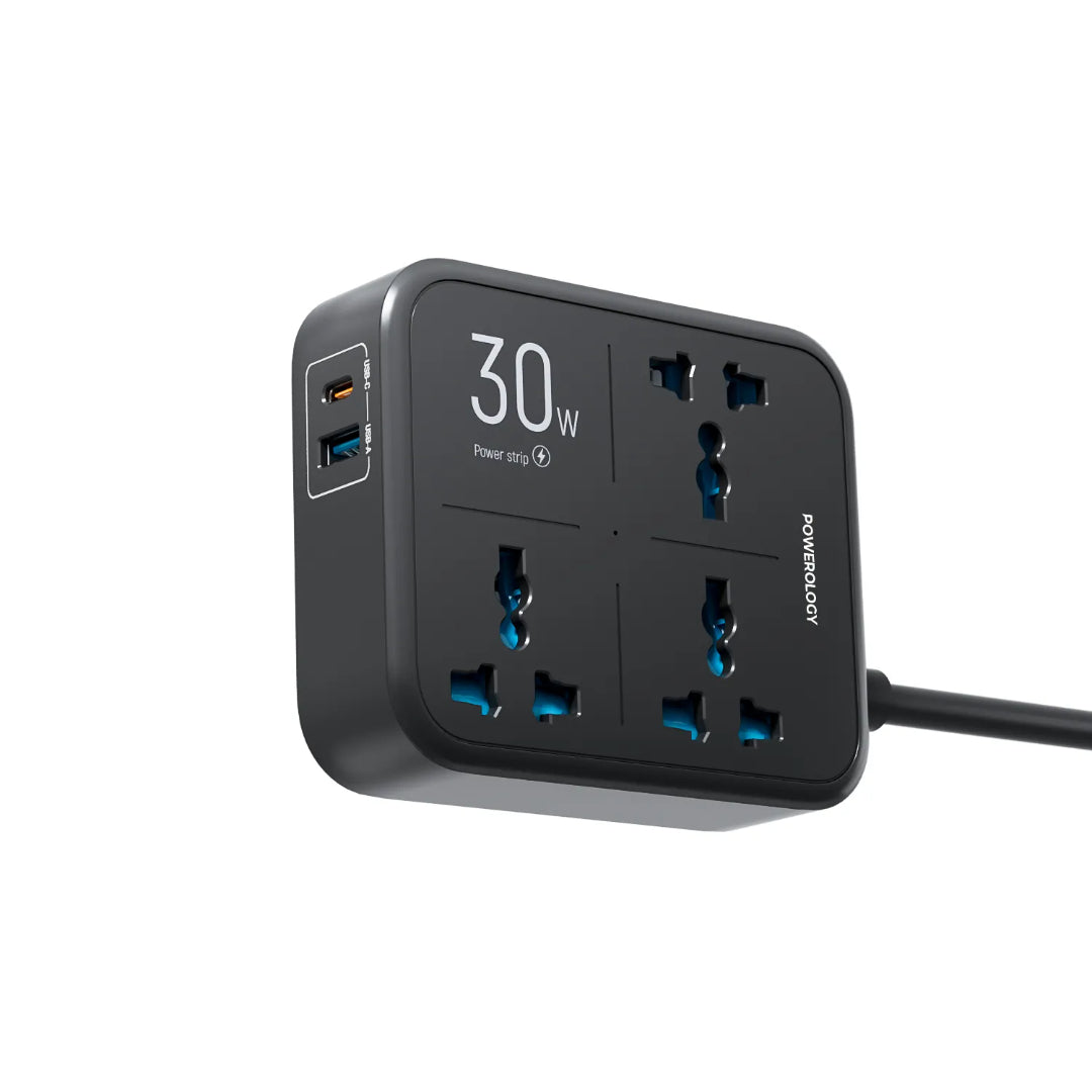 Power Strip 3250W - USB-C & USB-A Power Extension Lead With Built-In Fuse Protection