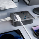 Powerology Power Strip 3250W with USB-C & USB-A Outputs Black