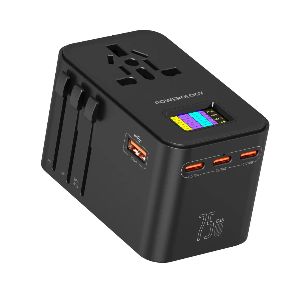 GaN 75W Charger - Universal Fast Charger With Power Delivery & USB-C Ports