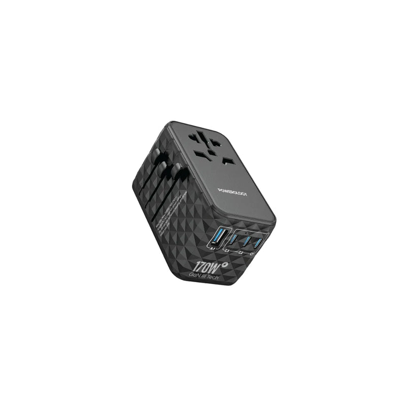 Powerology 4-Port Universal Fast Charger - 2500W AC Black