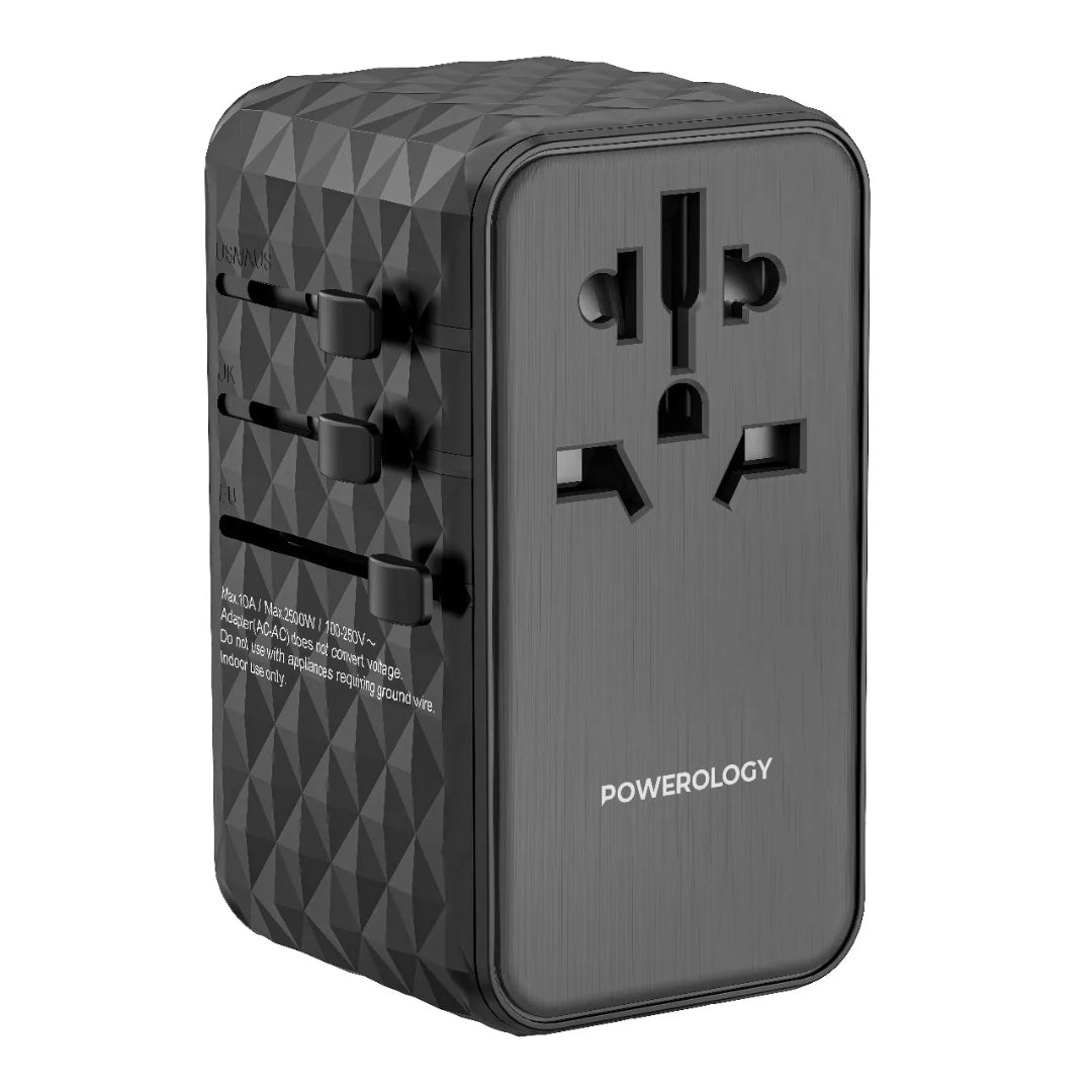Universal Fast Charger - Powerology 4-Port USB-C & USB-A Compact Power Adapter