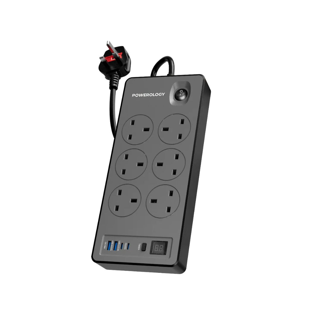 2990W Power Strip with USB-C PD & QC Charging Ports - Fast Charging Power Outlet