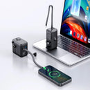 Powerology 2500W Universal Travel Adapter & Power Bank Black