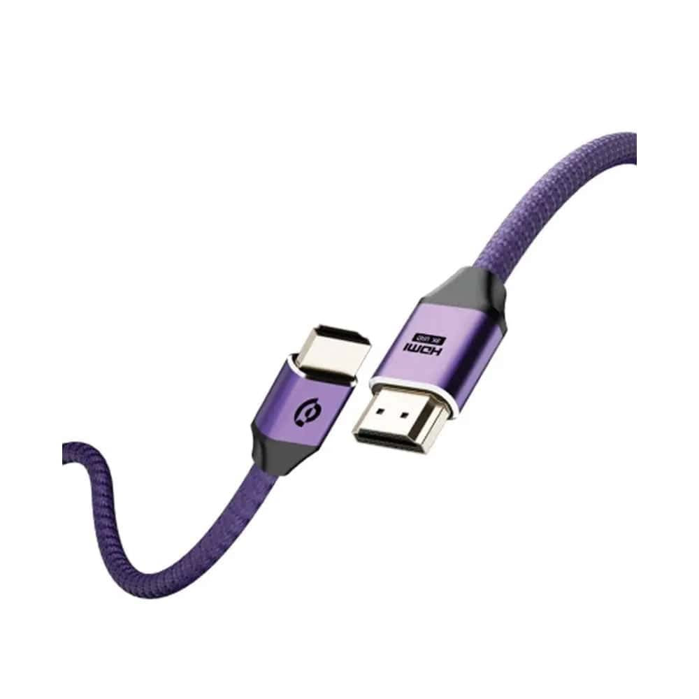 8K HDMI Cable - Powerology Braided Texture Cable With Gold Plated Connector 2M