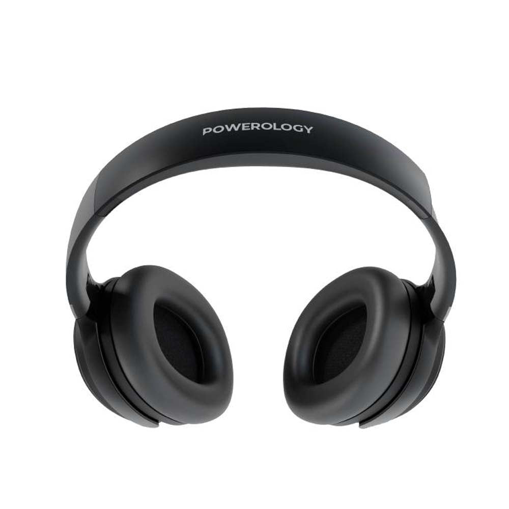 Noise Cancellation Headphones – Powerology Wireless Over Ear Headphones with Super Bass