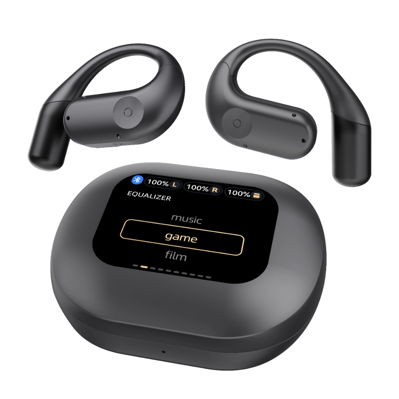 Powerology Open-Ear Wireless Stereo Earbuds - HiFi Audio Black