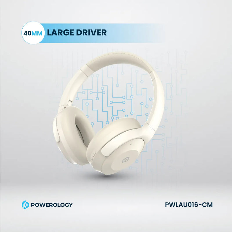 Powerology Open-Ear Wireless Stereo Earbuds - HiFi Audio Cream