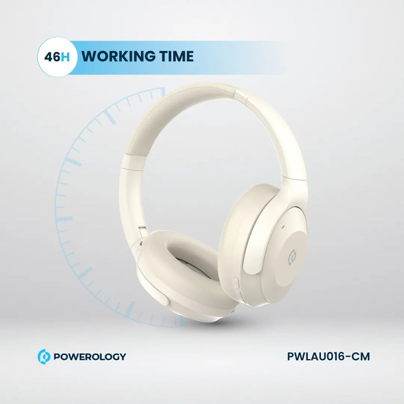 Powerology Open-Ear Wireless Stereo Earbuds - HiFi Audio Cream