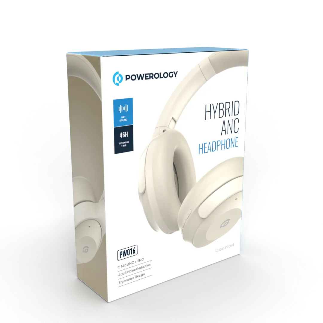 Wireless Stereo Earbuds - Powerology Open-Ear Bluetooth 5.3 Headphones with Hi-Fi Audio