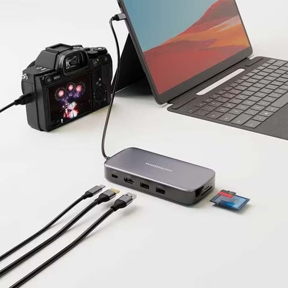 USB-C Hub SSD Powerology 256GB M.2 SATA Drive | 4K HDMI, Fast Data Transfer
