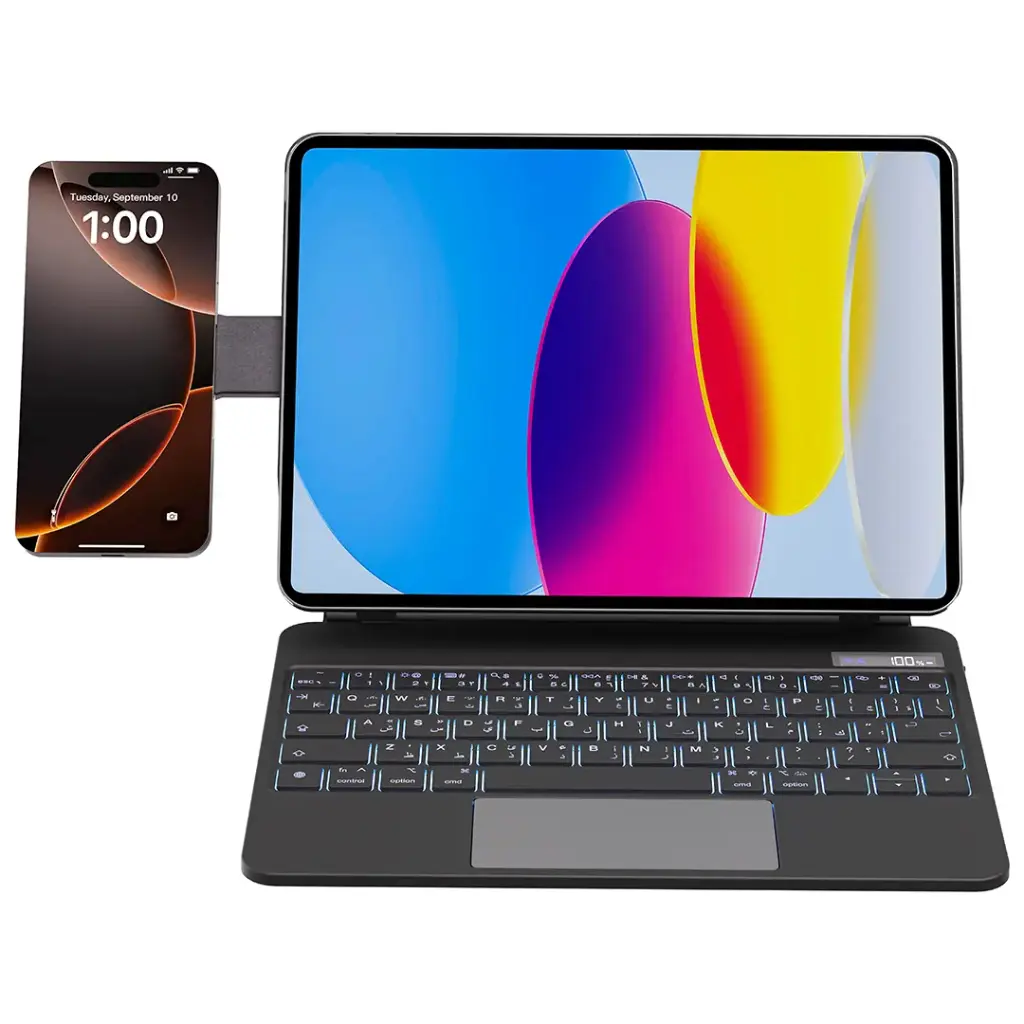 Wireless Keyboard Case for iPad Pro 11" - Powerology DynaBoard with MagSafe Holder