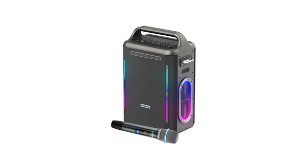 Powerology Karaoke Party Speaker - 250W, Bluetooth 5.3 Silver